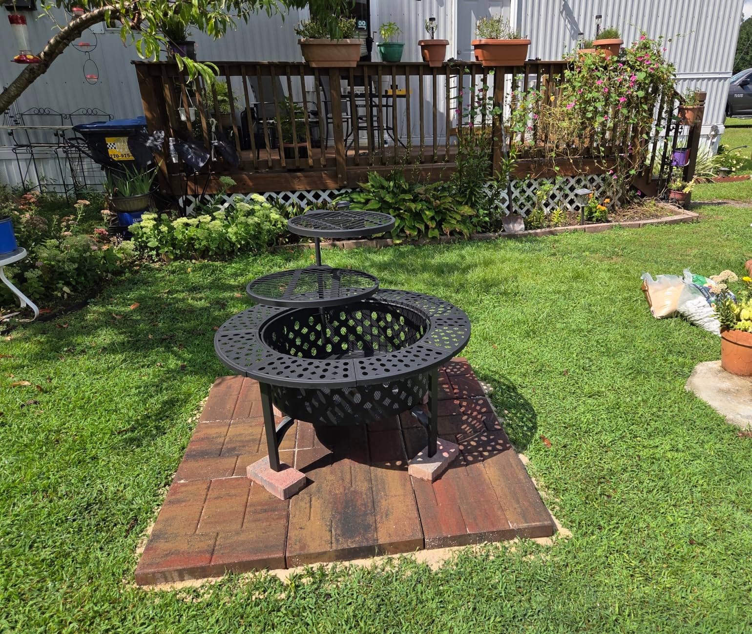 OutVue 47 Inch Smokeless Fire Pit with 2 Grills,Large Firepits for Outside customer photo 1