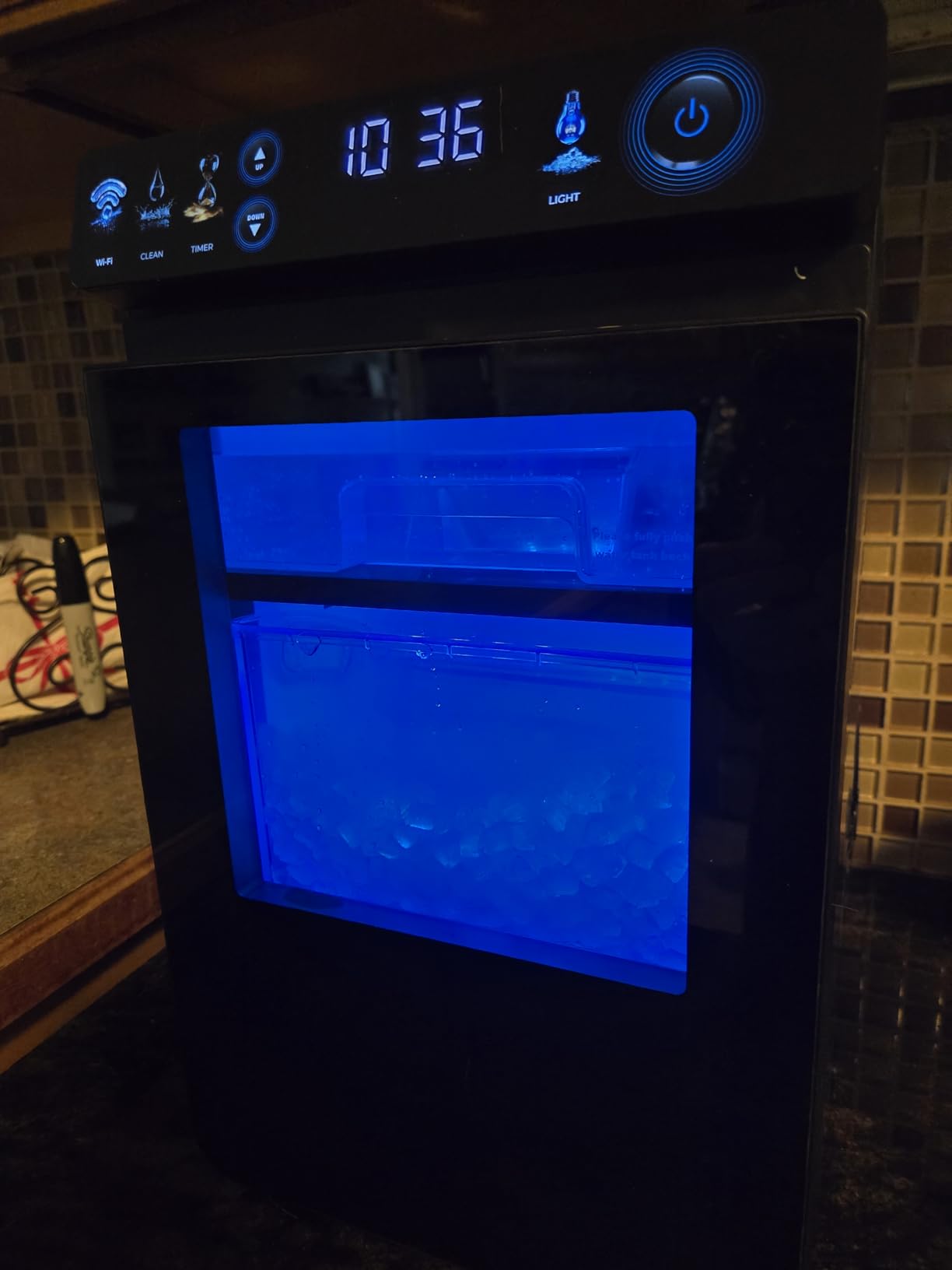 ecozy Nugget Ice Maker Countertop, 44 lbs/24H Ice Machine with APP Control | First Full-Color Smart Panel, Double-Layer Insulation, Pull-Out Water Tank, Soft Pebble Chewable Ice, Self-Cleaning customer photo 2