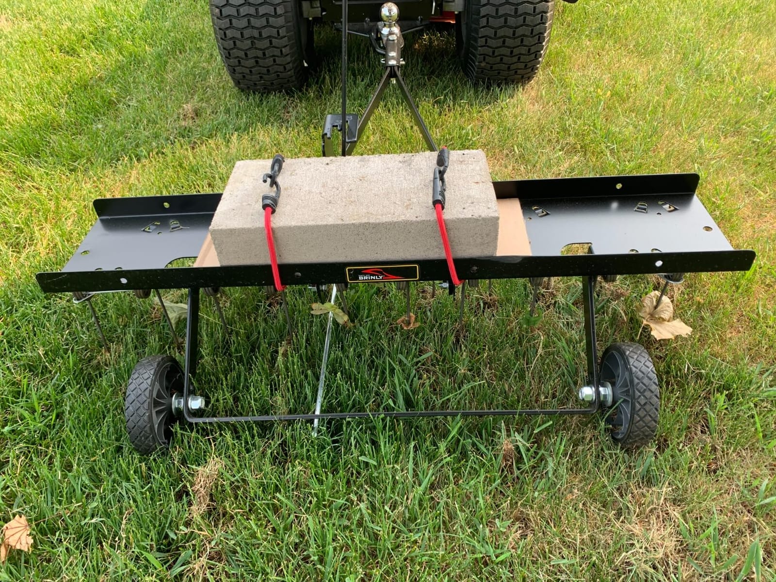 Brinly DT2-40BH2-P Premium Tow Behind Dethatcher with Pre-Assembled Tines, 40