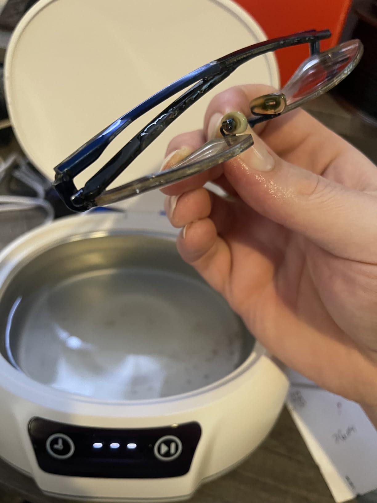 KUNPHY Ultrasonic Jewelry Cleaner, 400ml Sonic Cleaner for Rings, Glasses customer photo 2