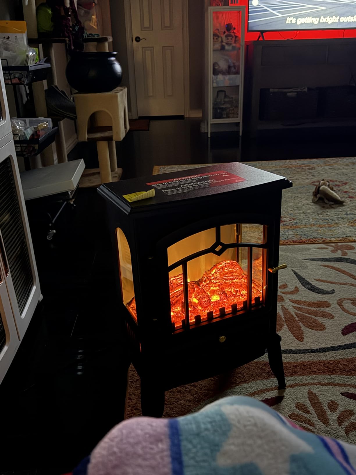 ZAFRO Electric Fireplace Stove with Dual Heat & Flame-Only Mode, 5100 BTU customer photo 2