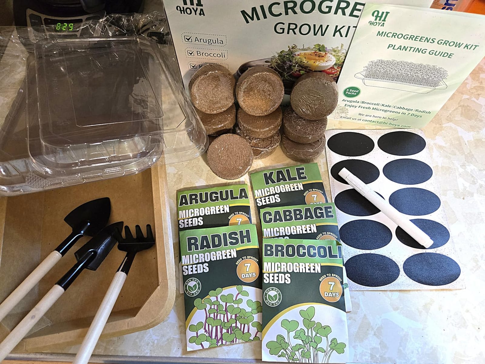 Microgreens Growing Kit Indoor Garden - Complete Micro Greens Growing Kits with 5 Seed Packs - Grow Broccoli, Arugula, Kale, Cabbage, Radish customer photo 2