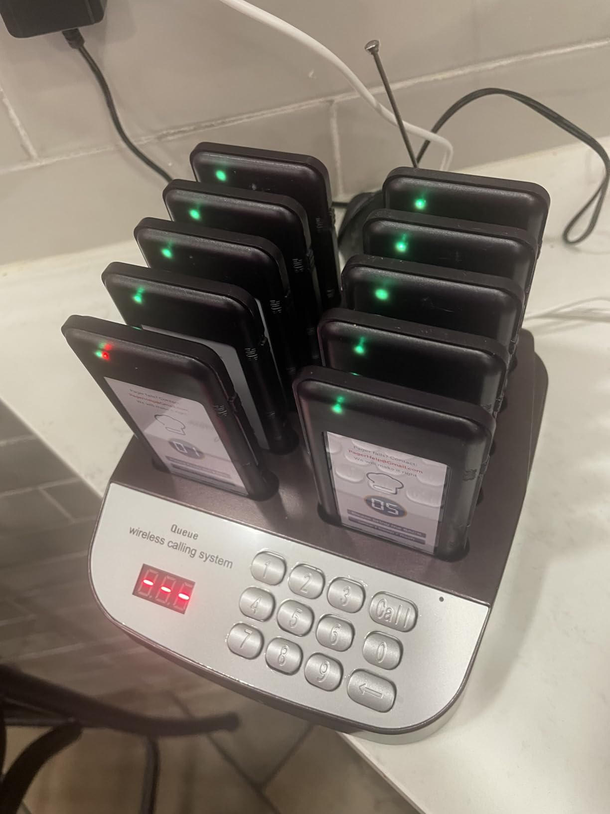 24pc Pagers for Restaurant, Long Distance Order Ready Food Truck Buzzer | Wide Signal Cover Restaurant Paging System, 6 Alert Mode Vibrate Flash Beep, LineupWaiting Food Court Beeper, Reliable Helper customer photo 1