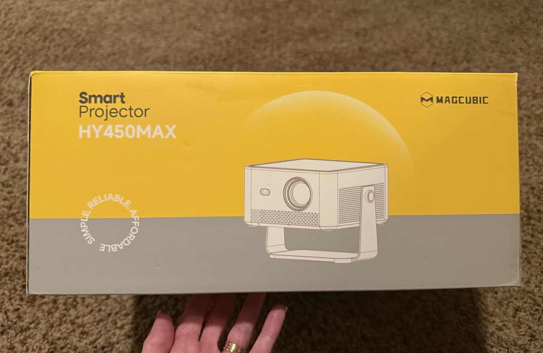 Magcubic Smart Projector with Wifi 6 and Bluetooth 5.4, Native 1080P Portable Projector 4K & 8K Support, 600 ANSI, Auto Focus & Obstacle Avoidance, Mini Proyector for Outdoor Movie Home HY350Max customer photo 2