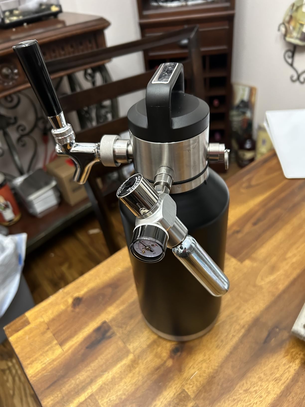 VEVOR 170oz Mini Keg, Pressurized Growler Tap System, 304 Stainless Steel Beer Kit with Co2 Regulator and Self-Closing Faucet customer photo 1