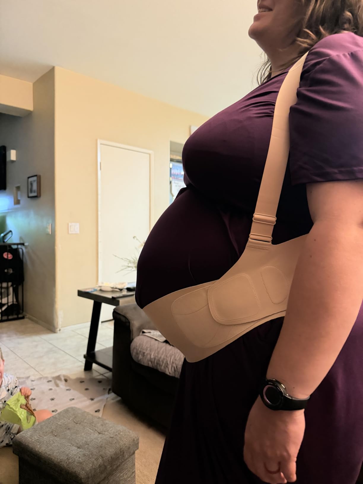 Momcozy Go As You Grow Belly Bands for Pregnant Women-For Twins/Multiples | 3-Zone Support Redistributes Weight from Fast-Growing Bumps across the Belly, Back and Shoulders for Stable All-Day Comfort customer photo 2