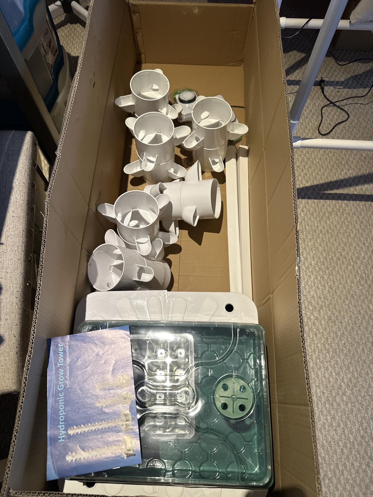 JESLED 6 Tiers Hydroponics Growing System Kits with 4 LED Grow Lights customer photo 2