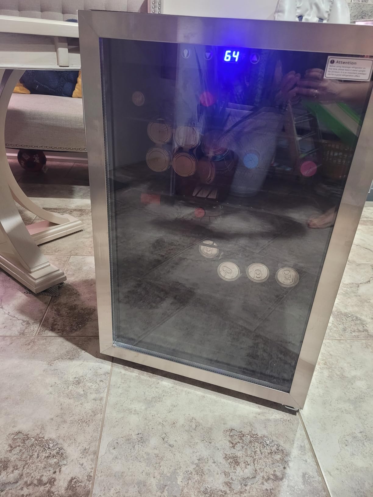 Feelfunn 3.2 Cu. Ft. Beverage Refrigerator, 126-Can Mini Fridge, 34-64°F customer photo 2