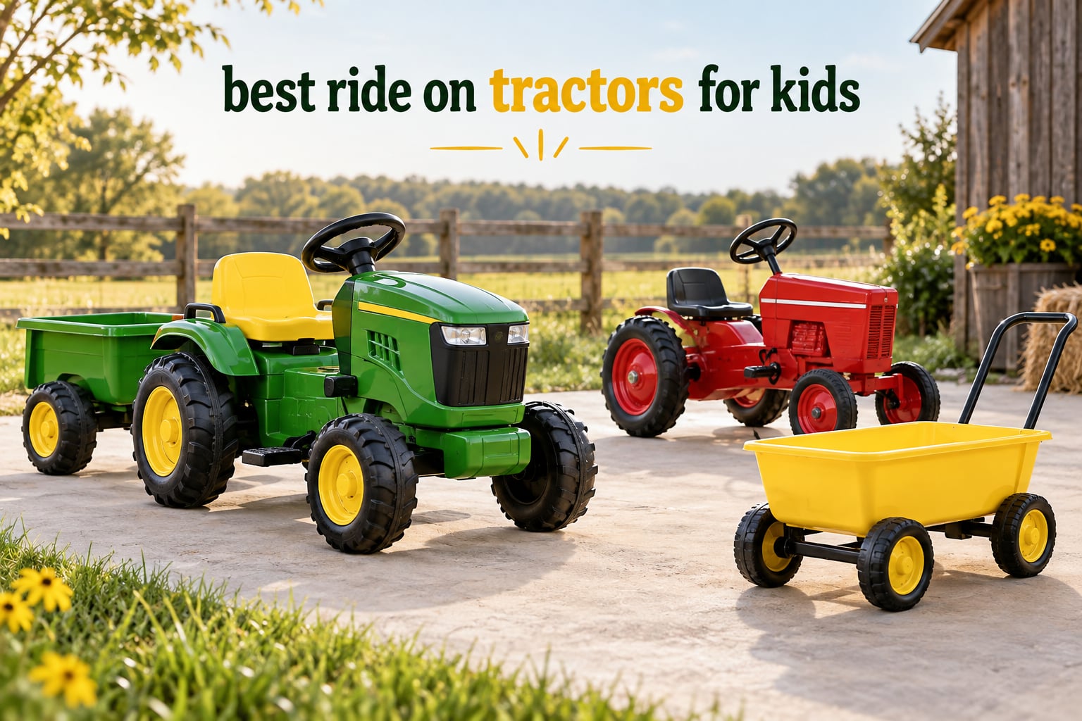best ride on tractors for kids