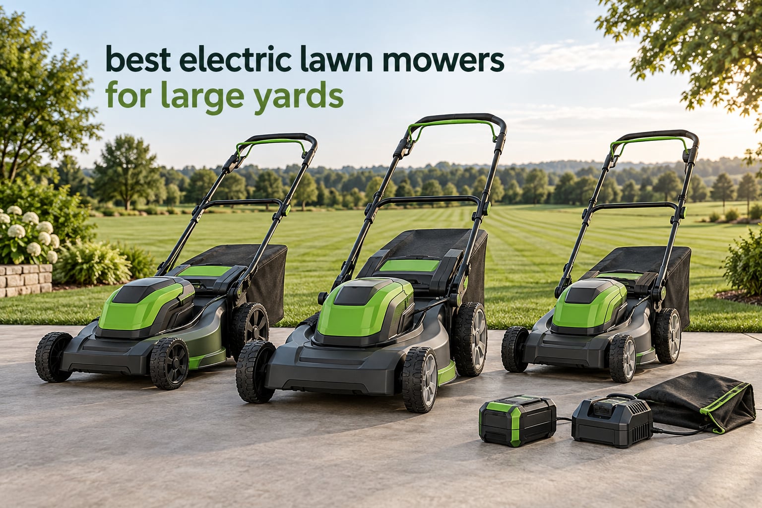 best electric lawn mowers for large yards