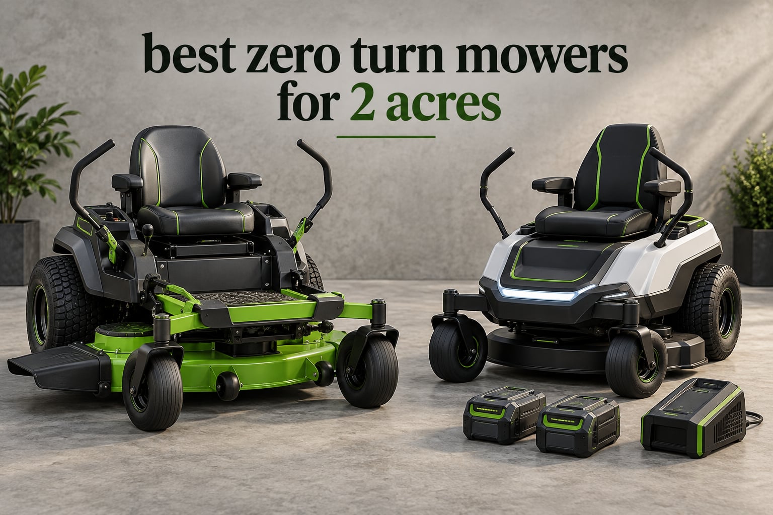 best zero turn mowers for 2 acres