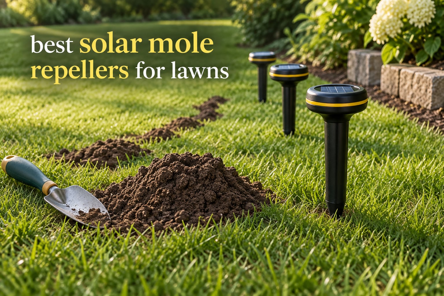 best solar mole repellers for lawns