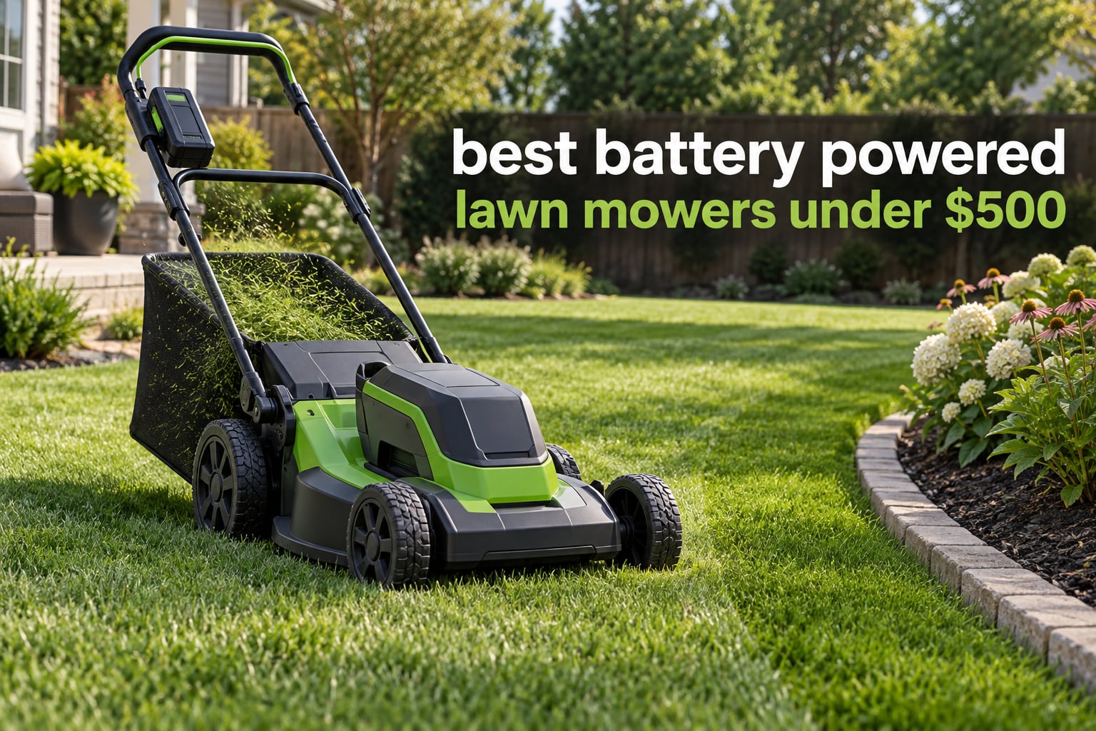 best battery powered lawn mowers under $500