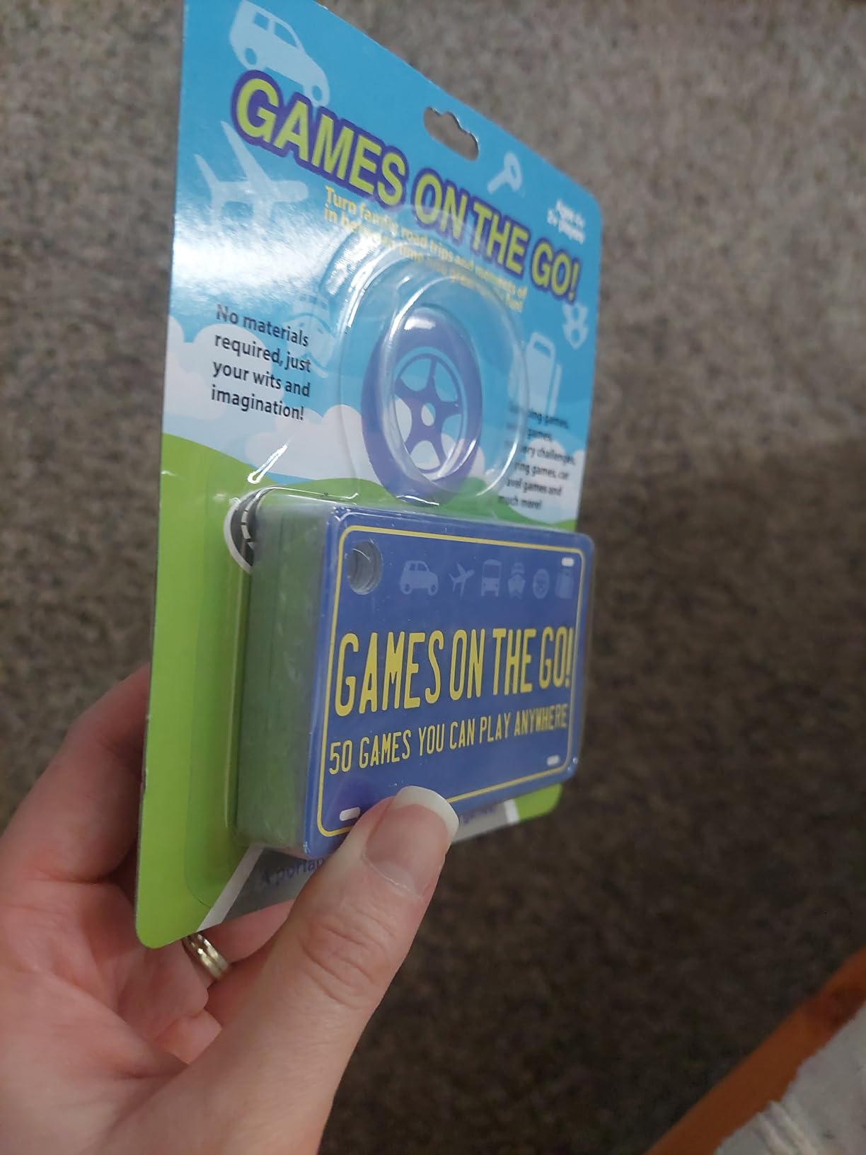 Games on the Go by Continuum Games - Portable Roadtrip Family Games to Challenge and Entertain for 2+ players , Blue customer photo 2