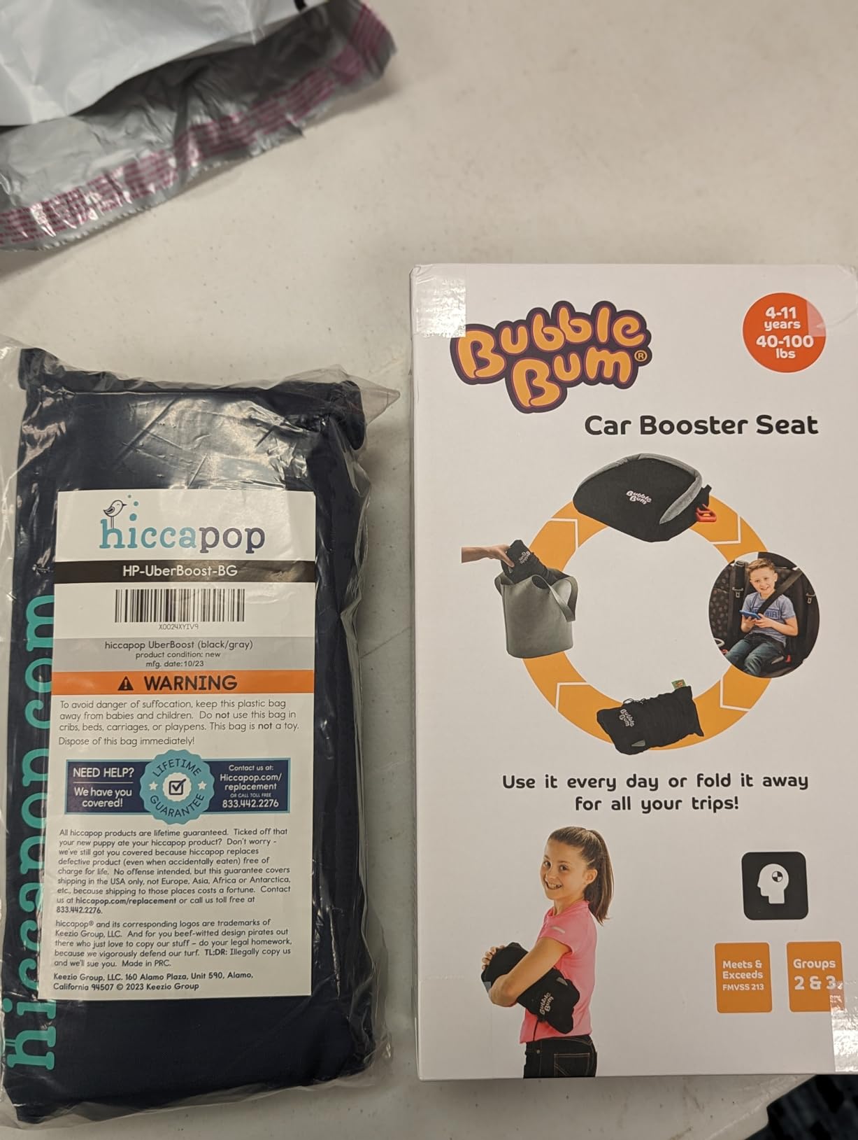BubbleBum Inflatable Travel Booster Car Seat - Narrow Backless customer photo 2
