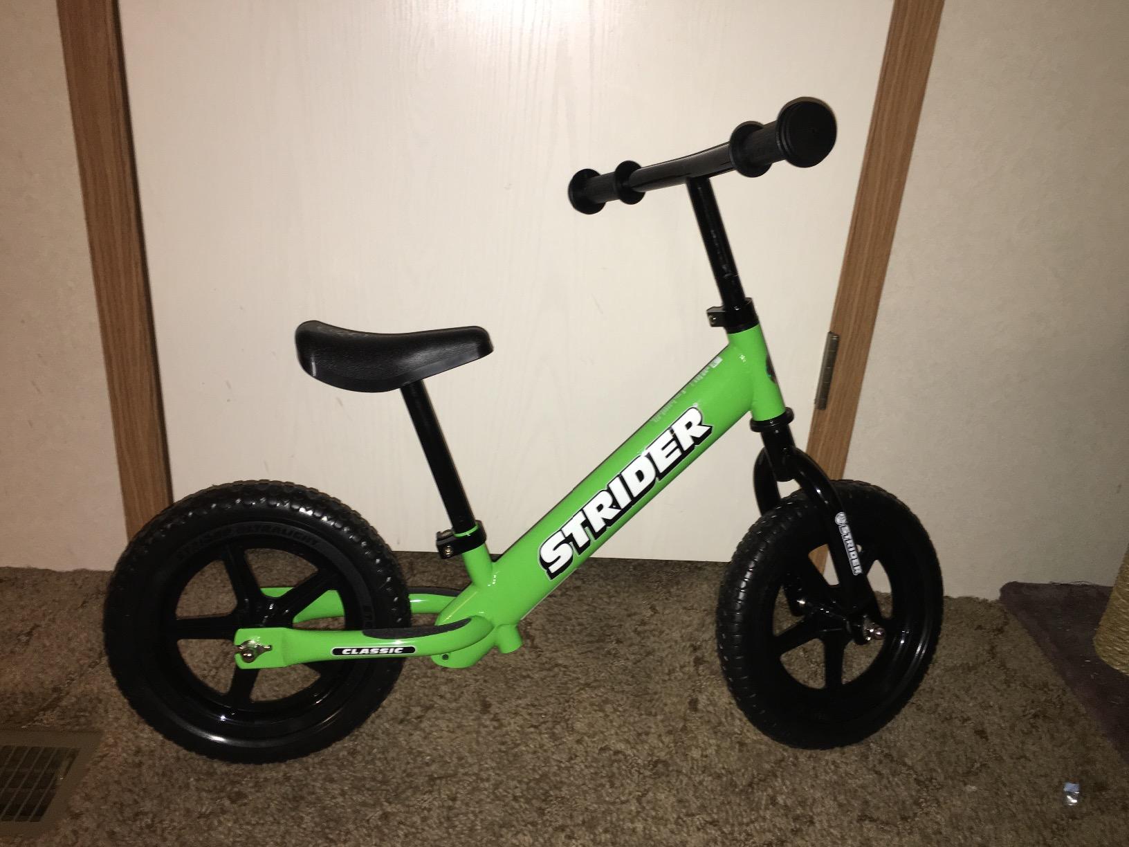 Strider 12” Classic Bike - No Pedal Balance Bicycle for Kids 1 to 3 Years - Includes Built-In Footrest, Handlebar Grips & Flat-Free Tires customer photo 1