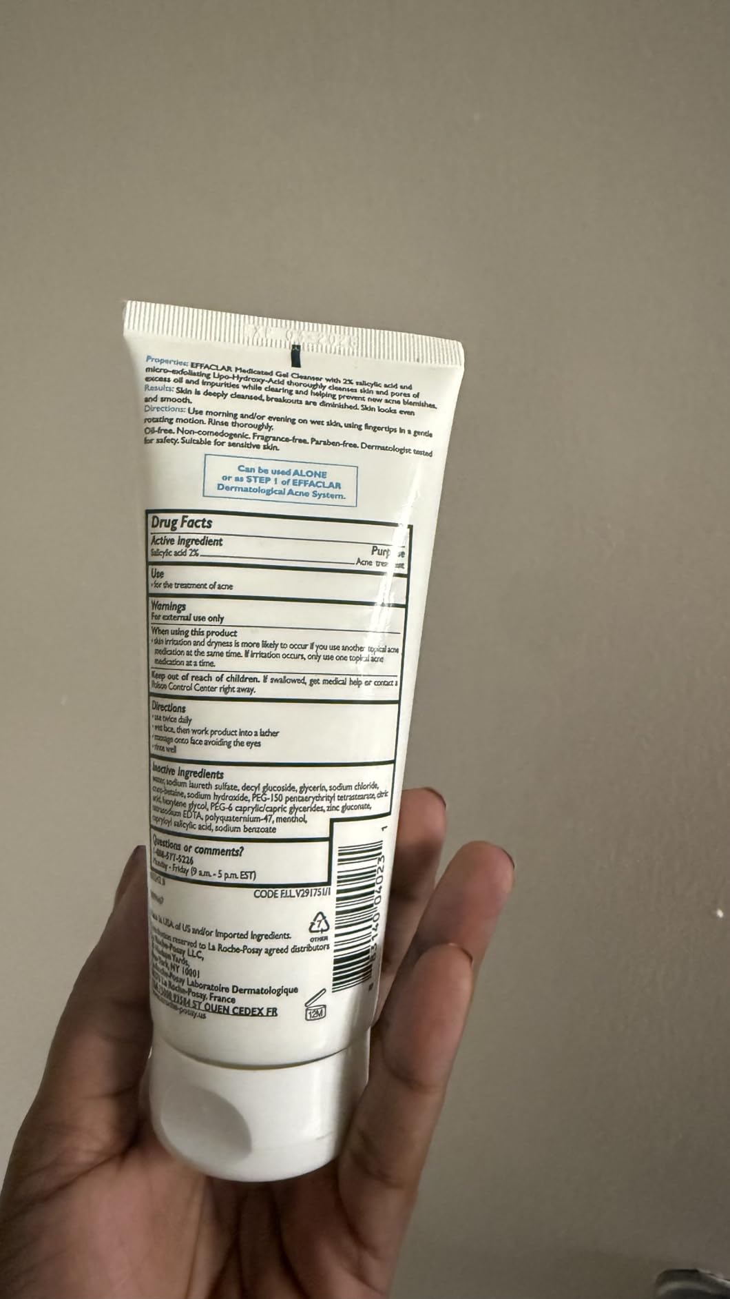 La Roche-Posay Effaclar Medicated Acne Face Wash with 2% Salicylic Acid customer photo 1