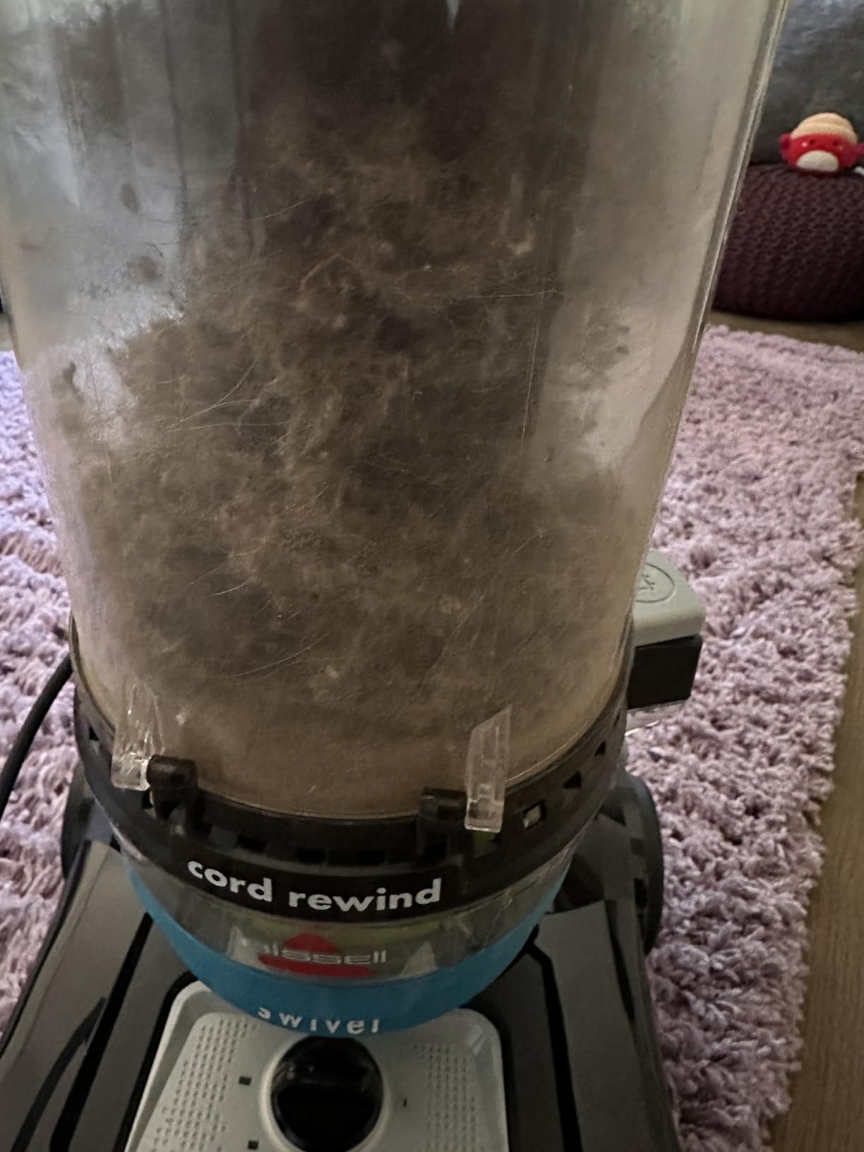Bissell 2254 CleanView Swivel Rewind Pet Upright Bagless Vacuum, Automatic Cord Rewind, Swivel Steering, Powerful Pet Hair Pickup, Specialized Pet Tools, Large Capacity Dirt Tank, Teal customer photo 1