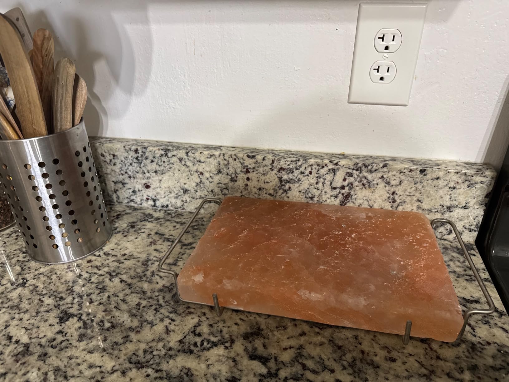 UMAID Himalayan Salt Block Cooking Plate 12x8x1.5 – Food Grade Pink Himalayan Salt Stone for Cooking, Grilling, Serving & Food Presentation – Includes Stainless Steel Tray & Recipe Booklet – Unique Gifts for Men & Women customer photo 2