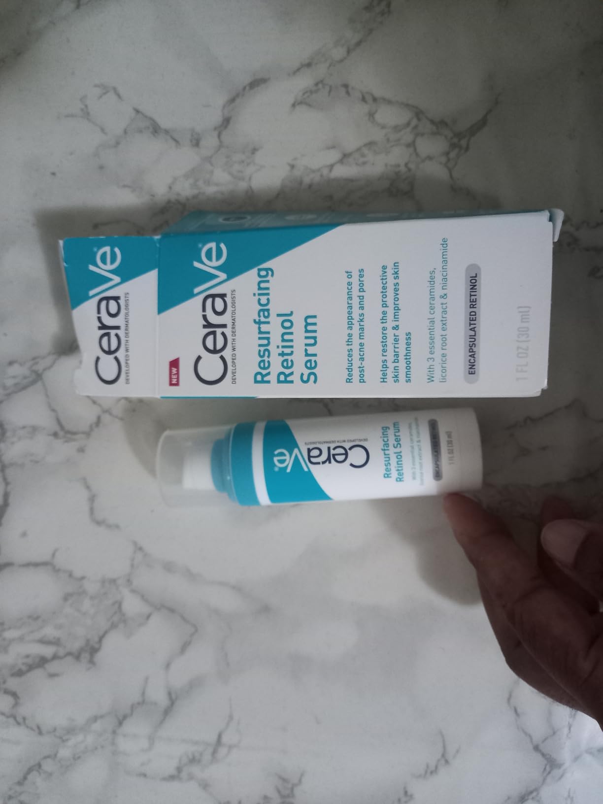 CeraVe Resurfacing Retinol Face Serum with Niacinamide, Pore Minimizer, 1oz customer photo 1