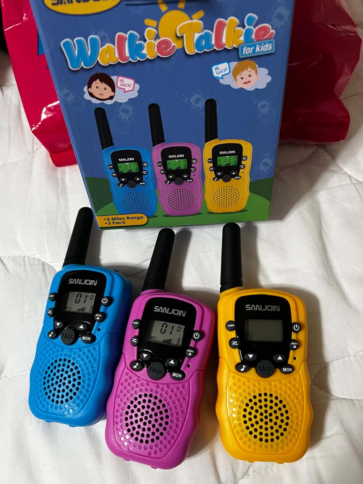 Rechargeable Walkie Talkies for Kids, 2000 mAH Last 3-4 Days 2 Way Radios, Toys for 3-12 Year Old Boys Girls to Outside, Camping, Hiking Birthday Holiday Easter Basket Stuffers Presents customer photo 2
