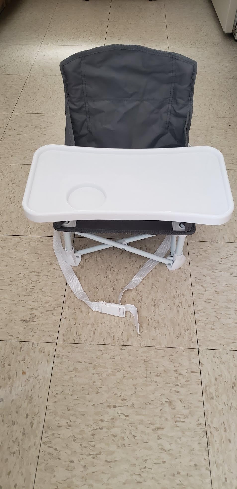 Regalo My Chair Portable Baby Booster Seat with Tray, Foldable, Gray customer photo 2