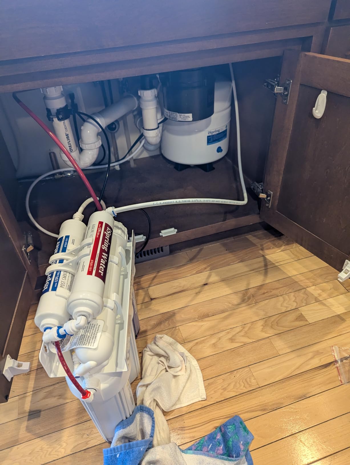 iSpring PH100 Alkaline Reverse Osmosis Water Filter System, pH+ Remineralization 6-Stage Under Sink RO Drinking Water Filtration System 100 GPD Fast Flow 1:1 Pure to Waste Ratio, US Made Filters customer photo 2