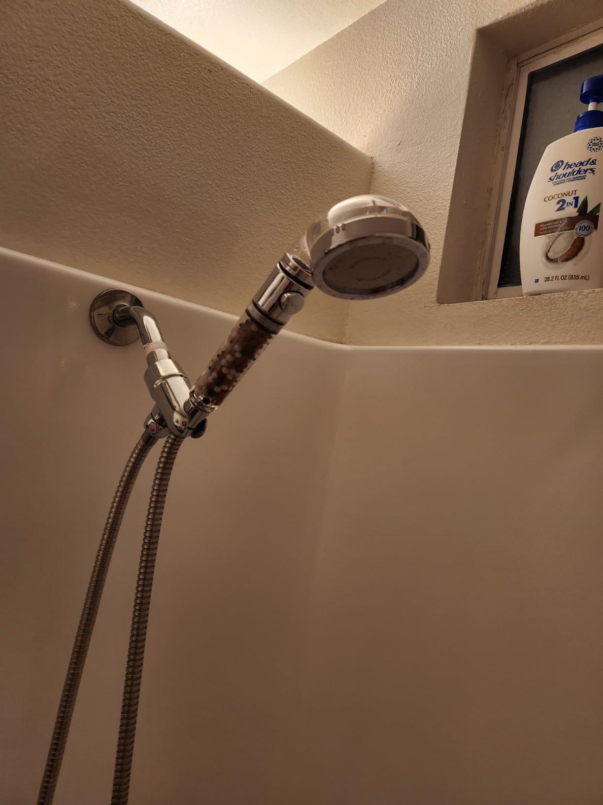 Original StoneStream Filtered Shower Head, Eco Power High Pressure Water Softener Showerhead with ON/OFF switch and Spa like Ionic beads for Dry Skin & Hair — 3 Spray Settings customer photo 2