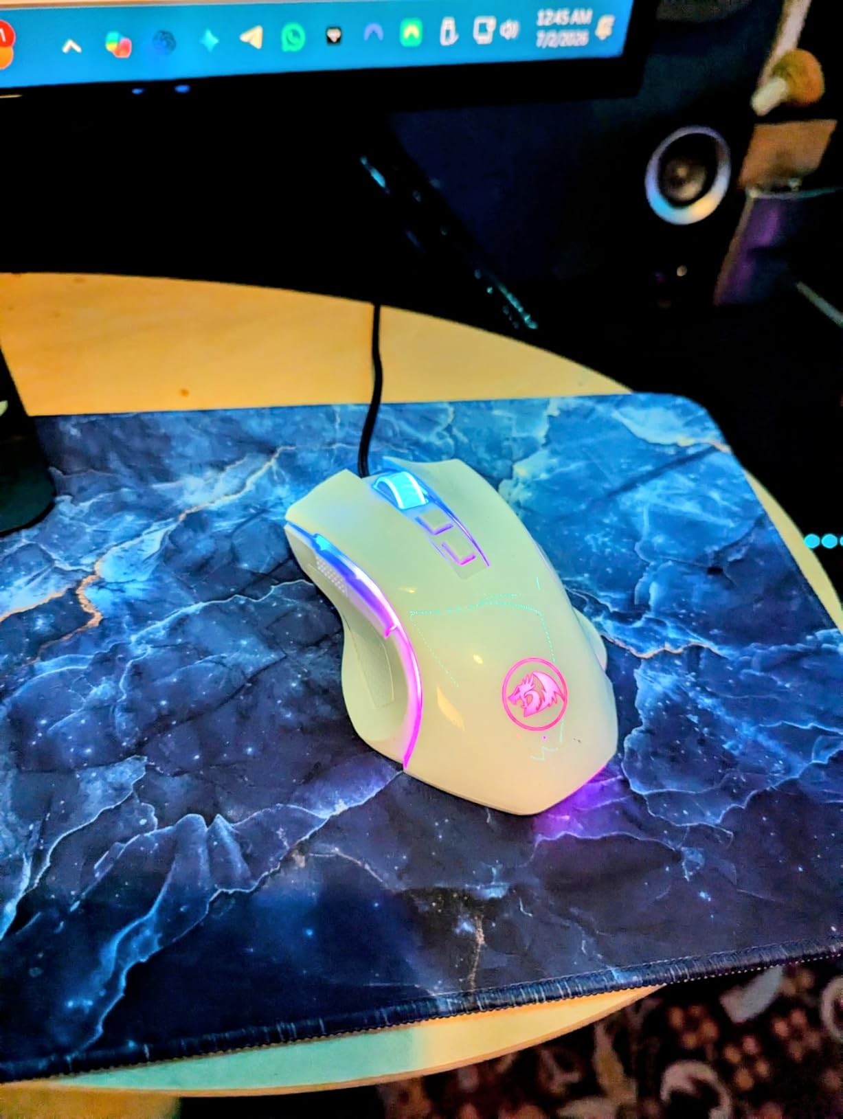 Redragon M602 Griffin RGB Gaming Mouse, Tri-Mode 2.4G/USB-C/Bluetooth Mouse Gaming, RGB Spectrum Backlit Ergonomic Mouse with 7 Programmable Backlight Modes up to 8000 DPI for Win PC Gamers (Wireless) customer photo 1