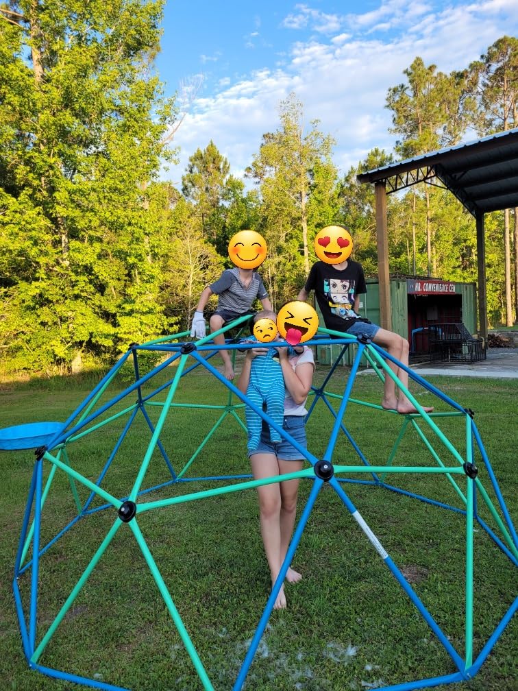 Zupapa 10FT Climbing Dome, Outdoor Jungle Gym for Kids with Climbing Grip - Geometric Dome Climber Outdoor Playset and Easy Assembly Outdoor Play Equipment for Kids (Purple, 10FT) customer photo 1