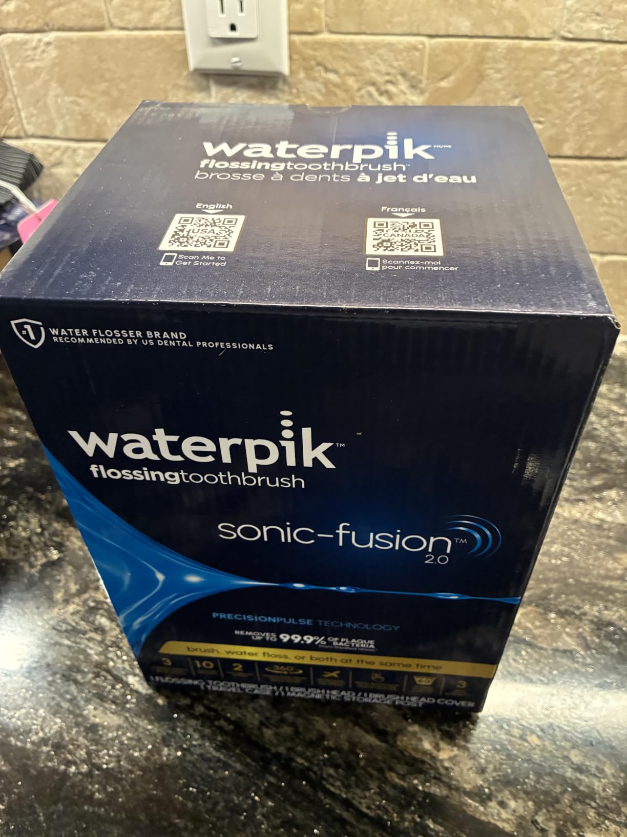Waterpik Sonic-Fusion Flossing Electric Toothbrush Water Flosser, White customer photo 2