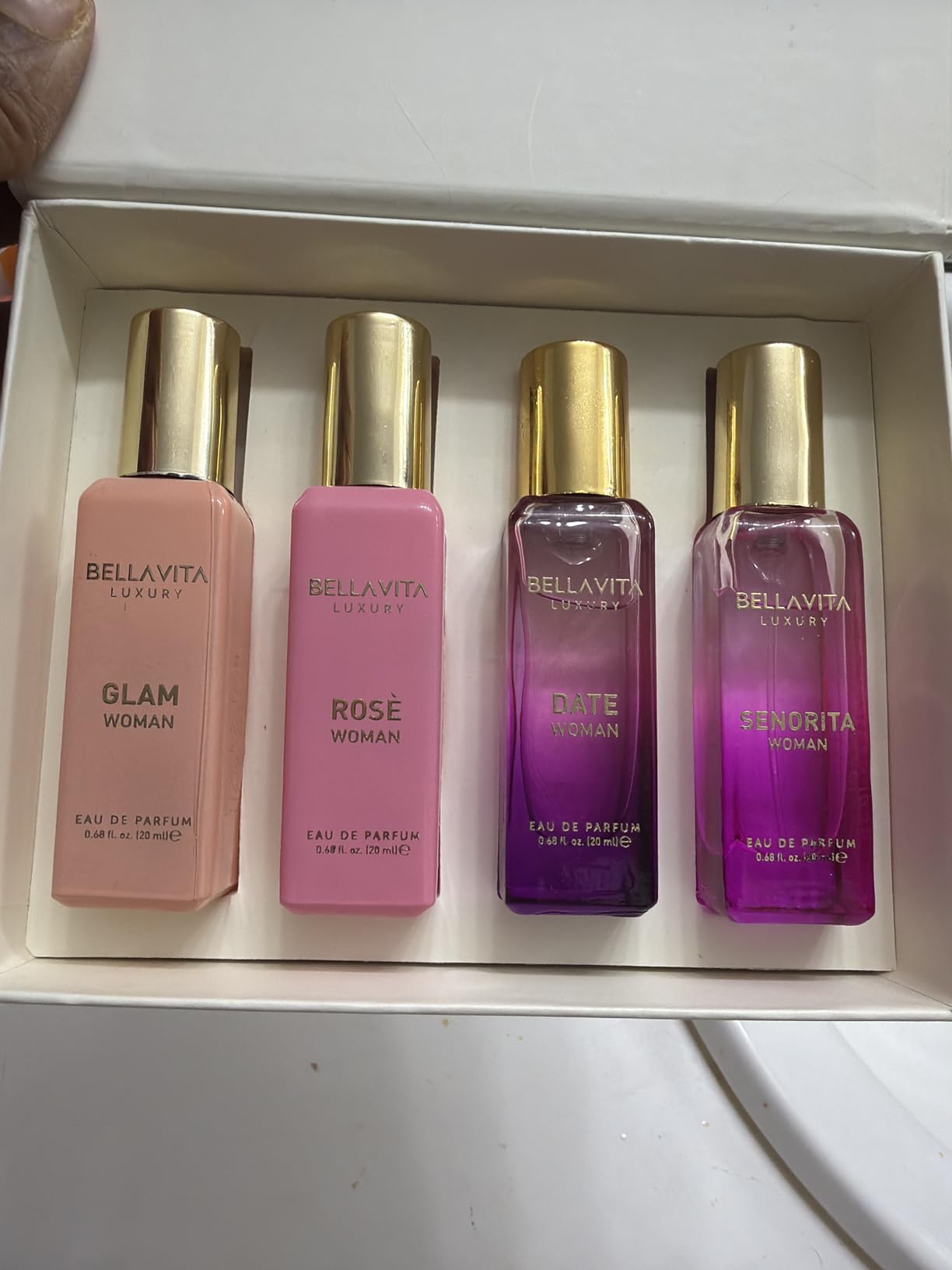 Bellavita Luxury Women's Perfume Gift Set with Rose, Senorita, Date, and Glam | 80ml | Perfume for Women | Pink Pepper, Yuzu and Floral Peach | Long Lasting Fragrance customer photo 1