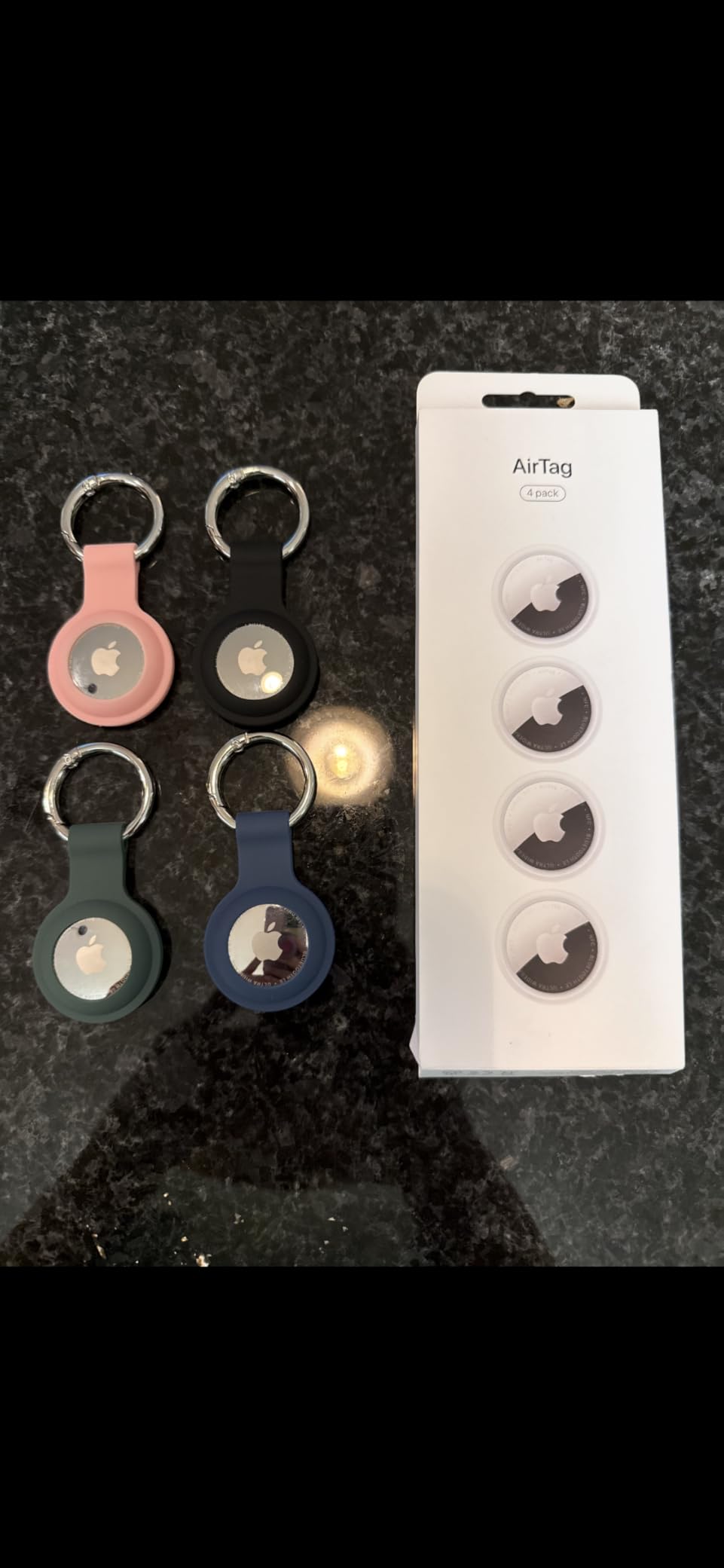 Compatible for AirTag Holder Keychain 4 Pack for Air Tag 1st&2nd Generation customer photo 1