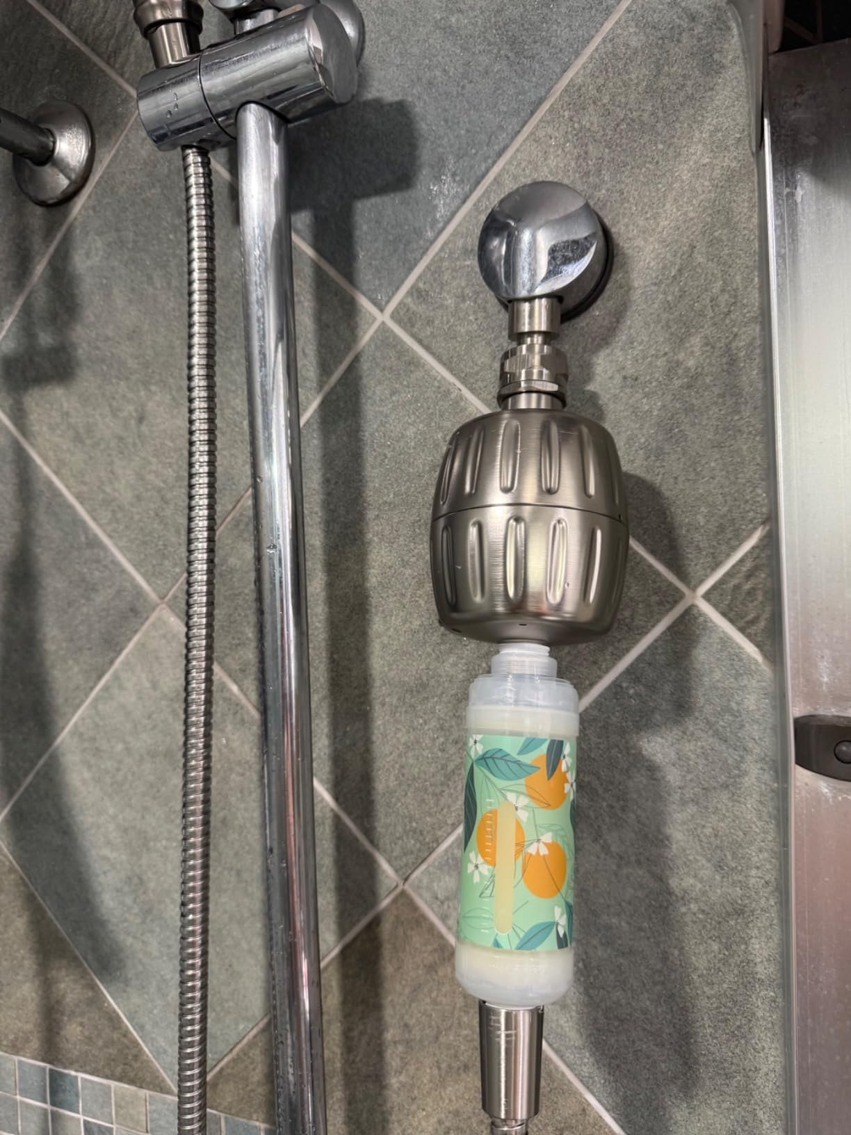 LIFLASH Vitamin C Shower Filter for Hard Water, Aromatherapy Softener Purifier, Help with Softer Skin and Hair Enhancement, for Universal Output Showerhead, Easy Installation (SUMMER CITRUS) customer photo 1
