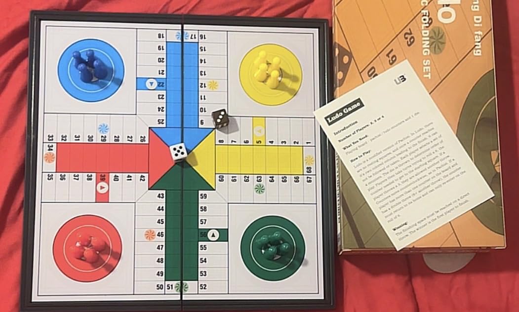 Ludo Magnetic Folding Travel Board Game Set - 9.75 Inches customer photo 1