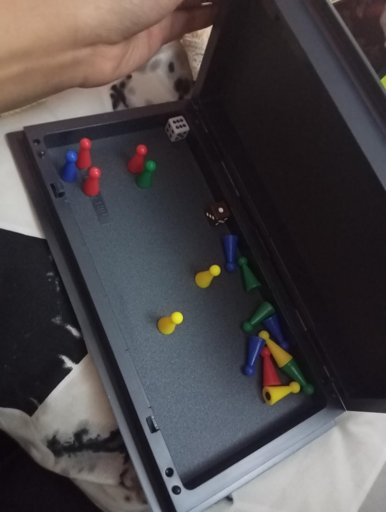 Ludo Magnetic Folding Travel Board Game Set - 9.75 Inches customer photo 2