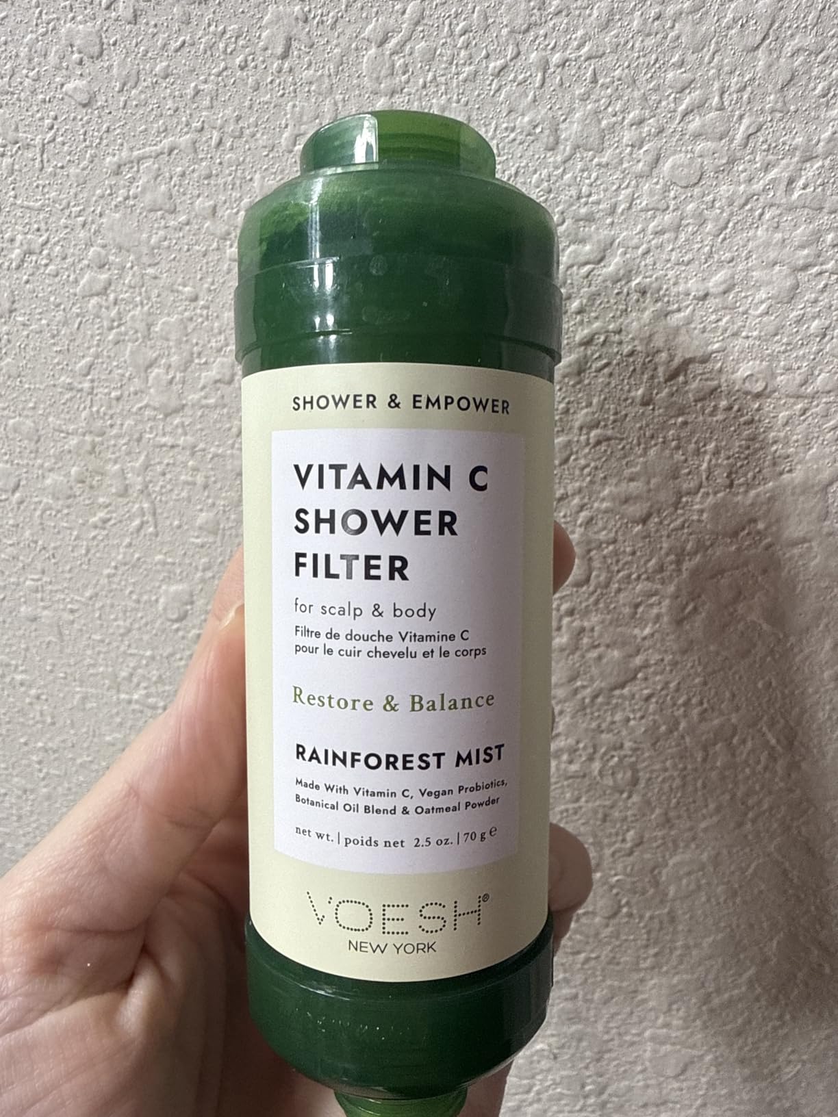 VOESH Vitamin C Shower Filter, Shower Aromatherapy, Water Purifier, Water Softener, Vegan Probiotics, Spa Shower Head, Water Filter, Shower Self-Care customer photo 1