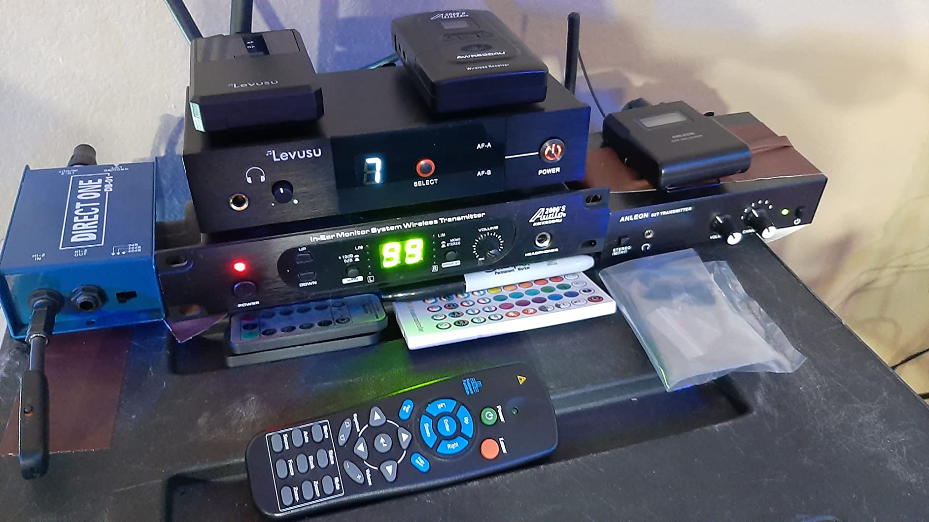 UHF Wireless in-Ear Monitor System with Earphone,180Ft, Rack Mount, Professional IEM Stereo System Transmitter and Beltpack for Studio, Guitar, Band Rehearsal, Live Performance (1 Bodypack) customer photo 1