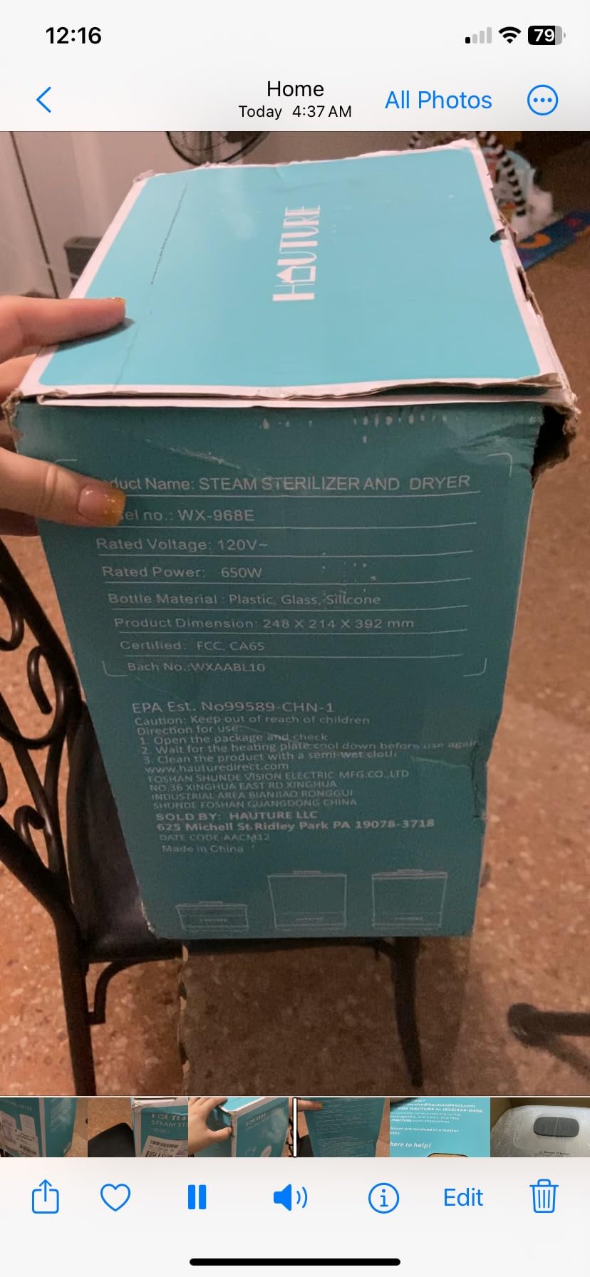 HAUTURE 6-in-1 Baby Bottle Sterilizer and Dryer, Large Capacity customer photo 2