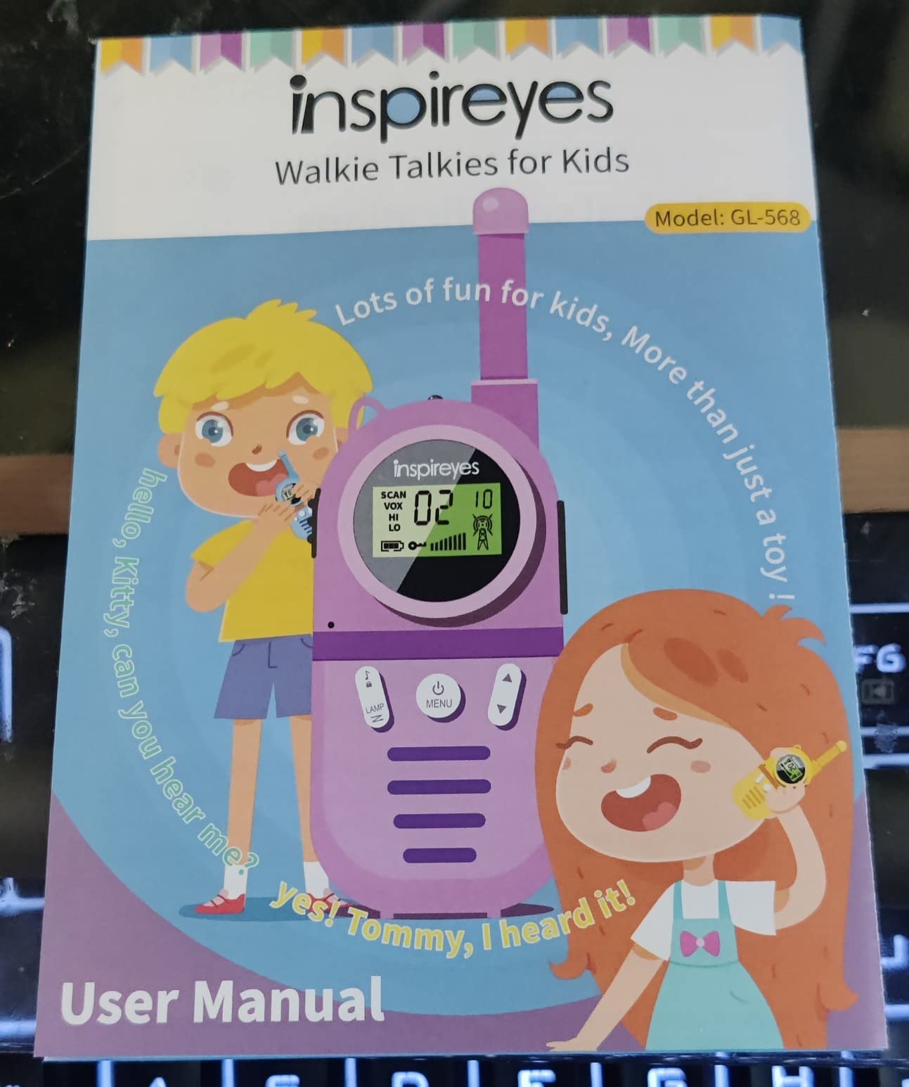 Inspireyes Kids Walkie Talkies, Rechargeable 3 Pack Long Range 2-Way Radios customer photo 1