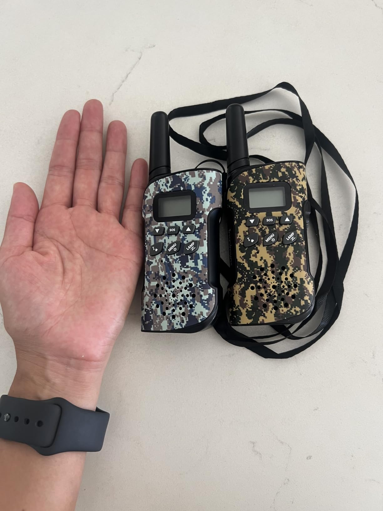 Inspireyes Kids Walkie Talkies, Rechargeable 3 Pack Long Range 2-Way Radios customer photo 2