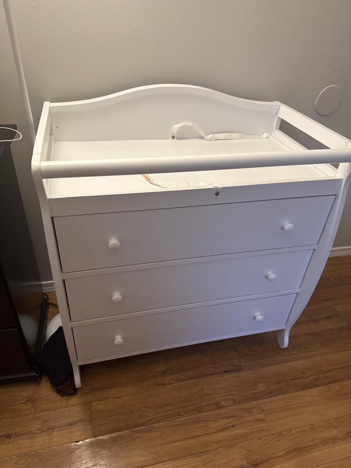 Costzon 3-Drawer Changing Table, Infant Diaper Changing Station with Drawers, Safety Rails & Strap, Baby Changing Table Dresser for Nursery, Easy Assembly (White) customer photo 1