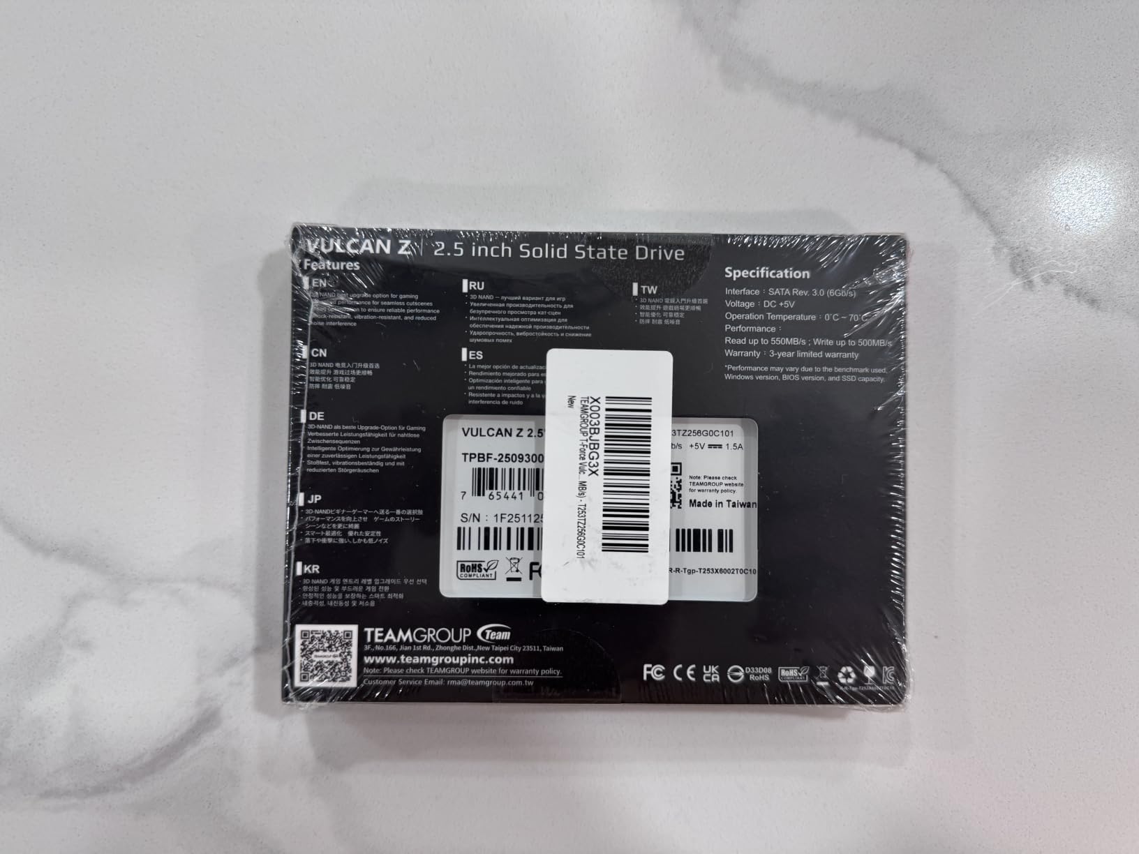 TEAMGROUP T-Force Vulcan Z 2TB SLC Cache 3D NAND TLC 2.5 Inch SATA III Internal Solid State Drive SSD (R/W Speed up to 550/500 MB/s) T253TZ002T0C101 customer photo 2