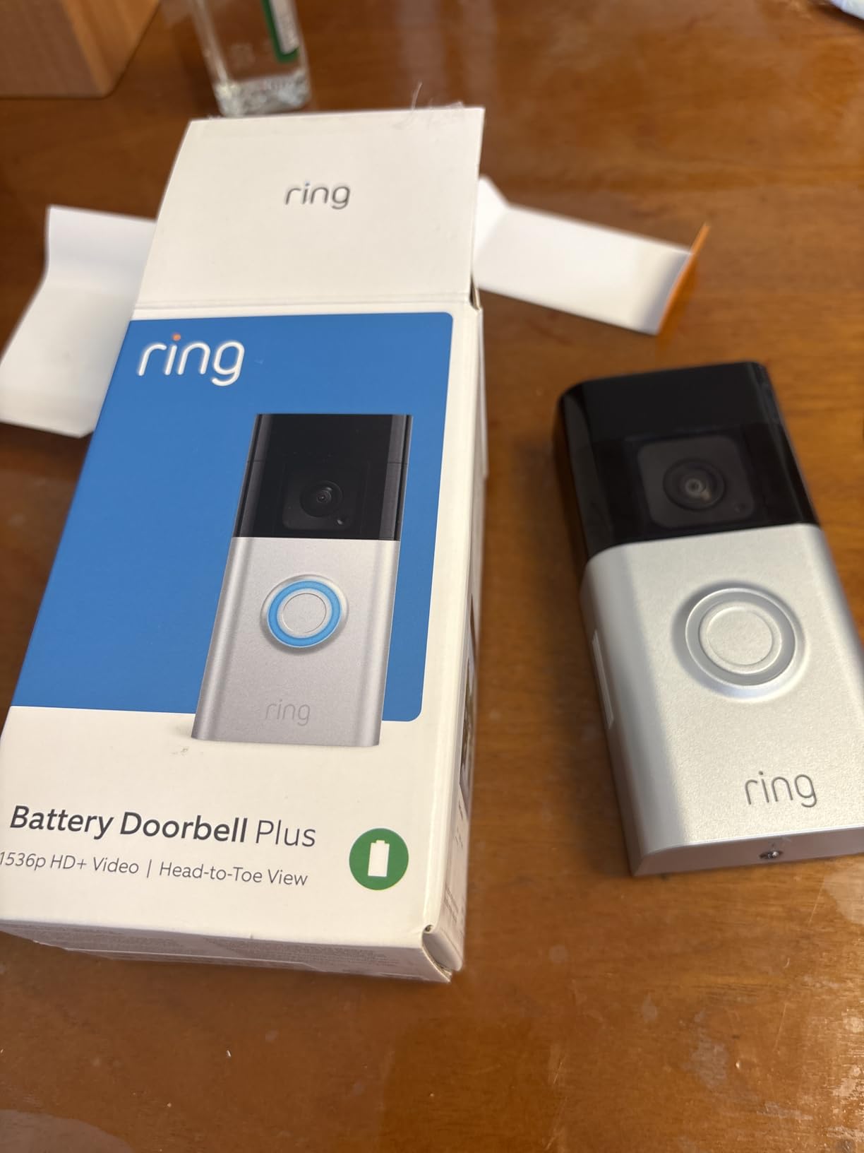 Like-New Ring Battery Doorbell Plus, Home or business security, Head-to-Toe HD+ Video, motion detection & alerts, and Two-Way Talk customer photo 1