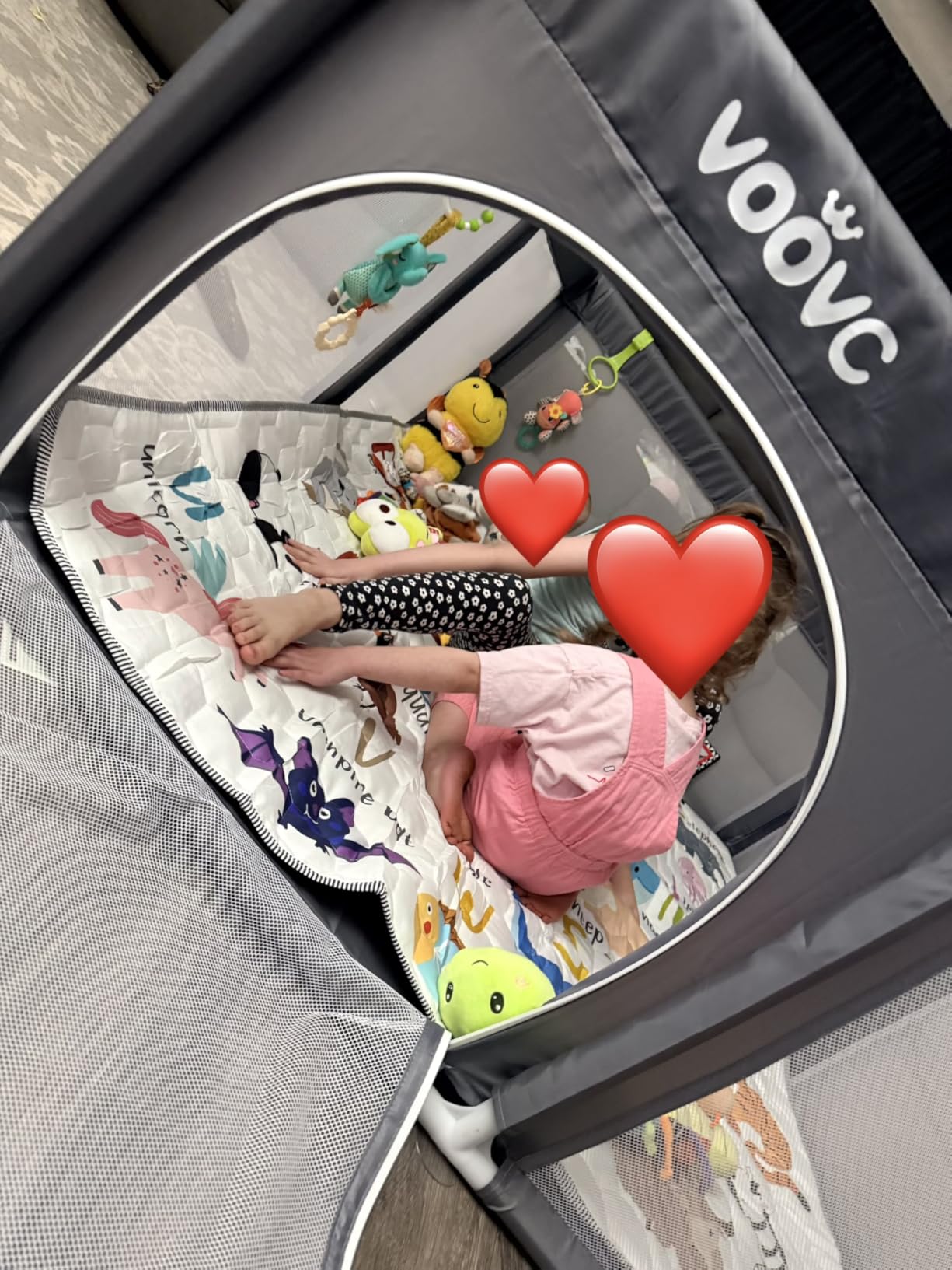 Baby Playpen with Mat Safety Gate for Toddlers Kids Large 71x60in customer photo 2