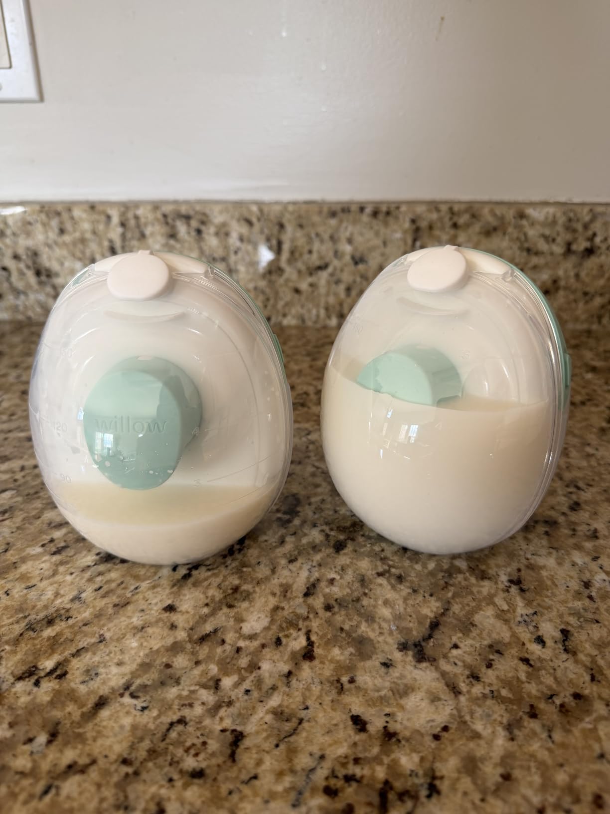 Willow Go Wearable Breast Pump, Hands Free Double Electric Breast Pump, Wireless In-Bra Design with 15 level Hospital Grade Suction, includes 24mm & 21mm Flanges & 5oz Reusable Containers, App enabled customer photo 1