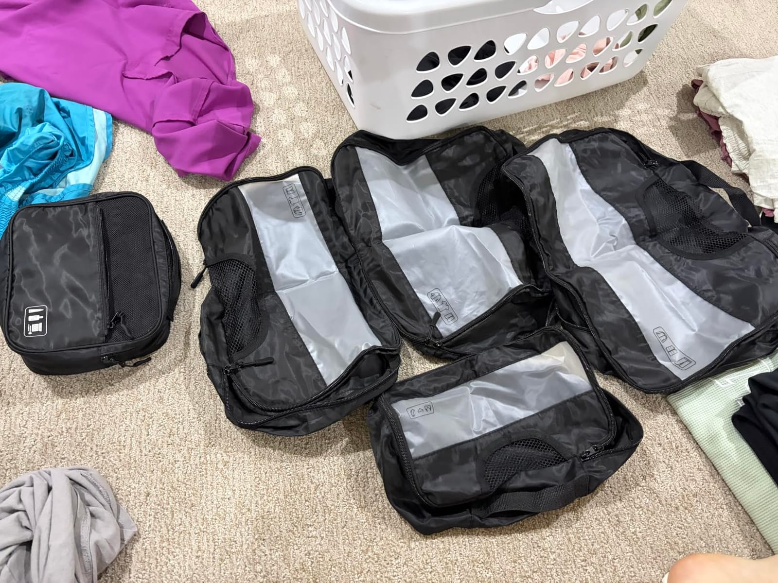 Veken 10 Set/8 Set Packing Cubes for Travel Essentials,Anti-Wrinkle Buckled Suitcase Organizer for Shoe & Toiletry Bag,Carry On Luggage Bag for Airplane & College Dorm Room Accessories,Women Men Gifts customer photo 2