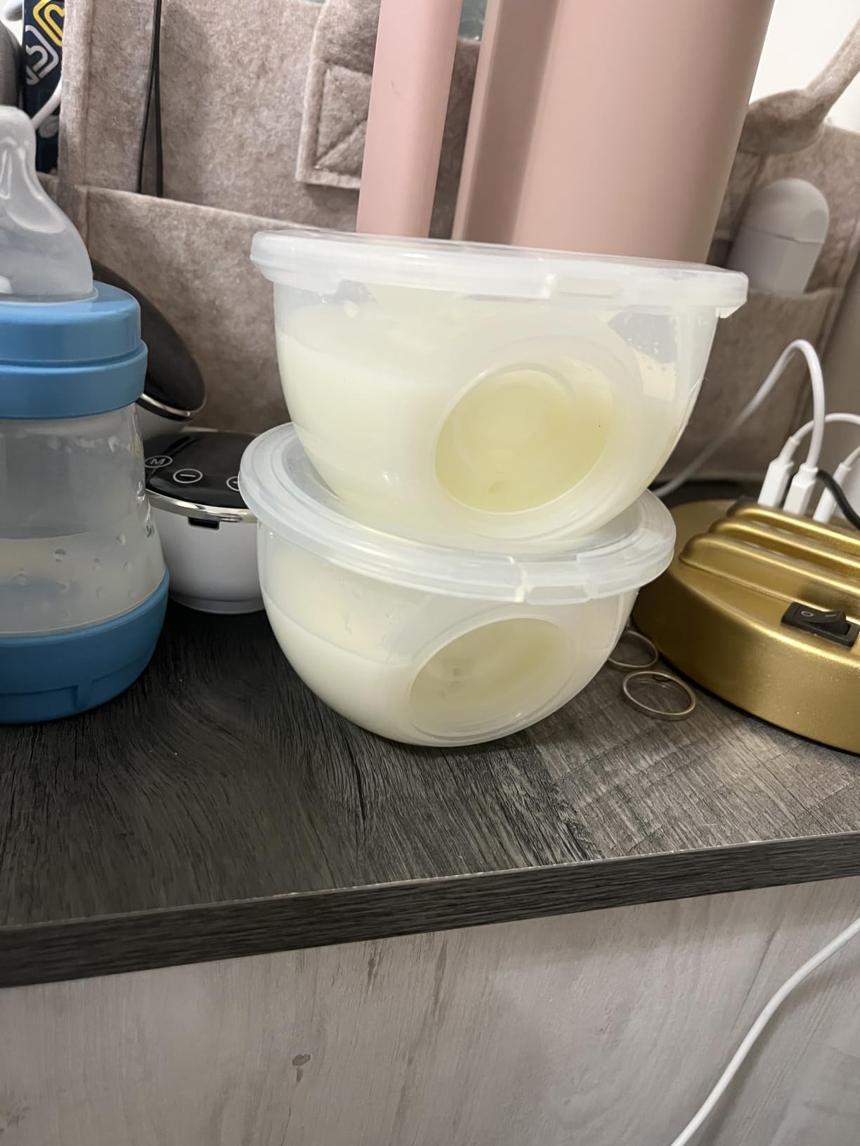 NaNaLazy Wearable Breast Pump Hands Free of Longer Battery Life & LED Display, Portable Electric Breast Pump with 3 Modes & 9 Levels & Low Noise, 24 mm Flange, 2 Pcs Pink customer photo 1