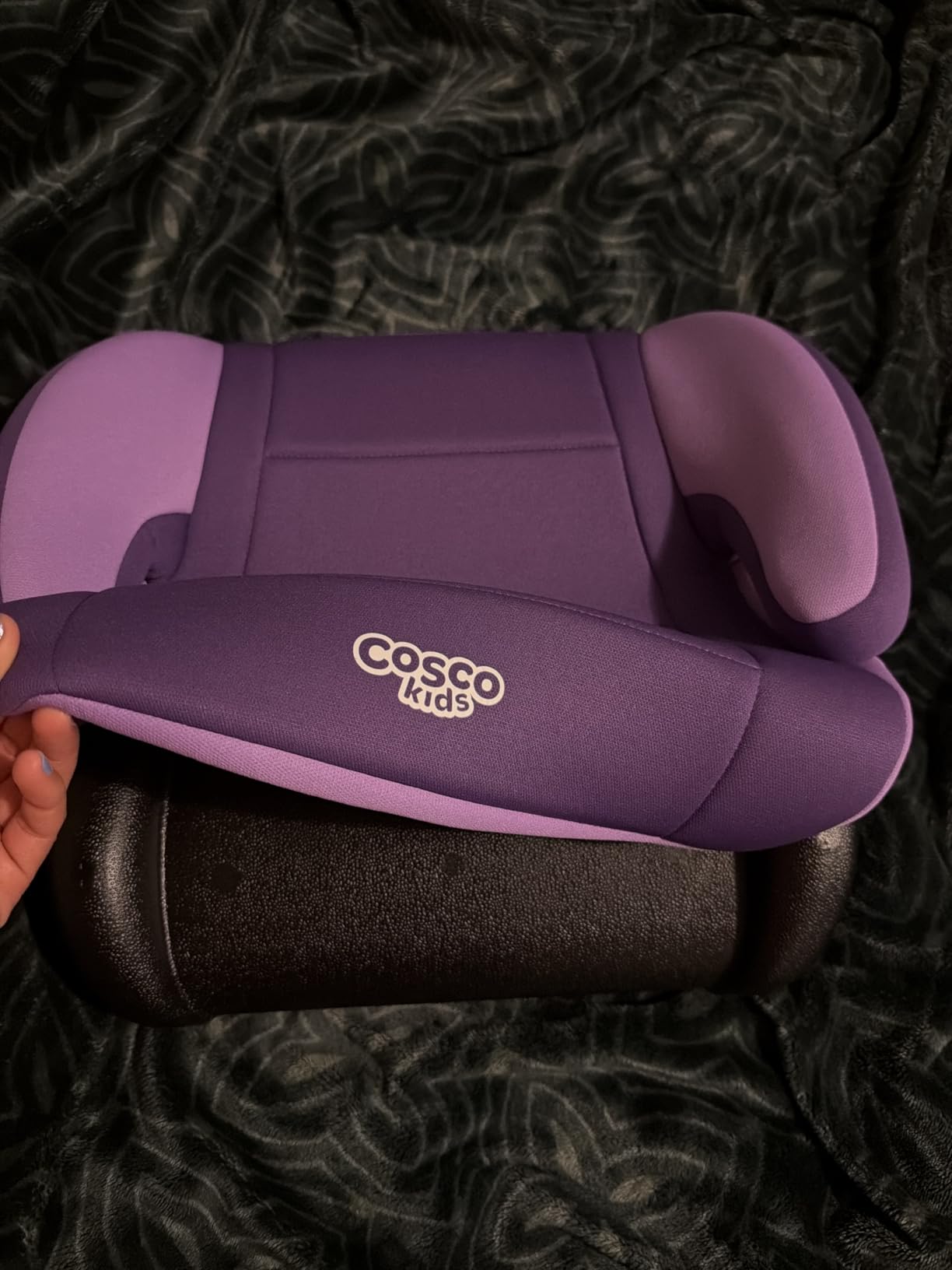 Cosco Topside Backless Booster Car Seat, Lightweight Booster Seats for Cars 40-100 lbs, Backless Booster Seat for Car, Rainbow customer photo 2