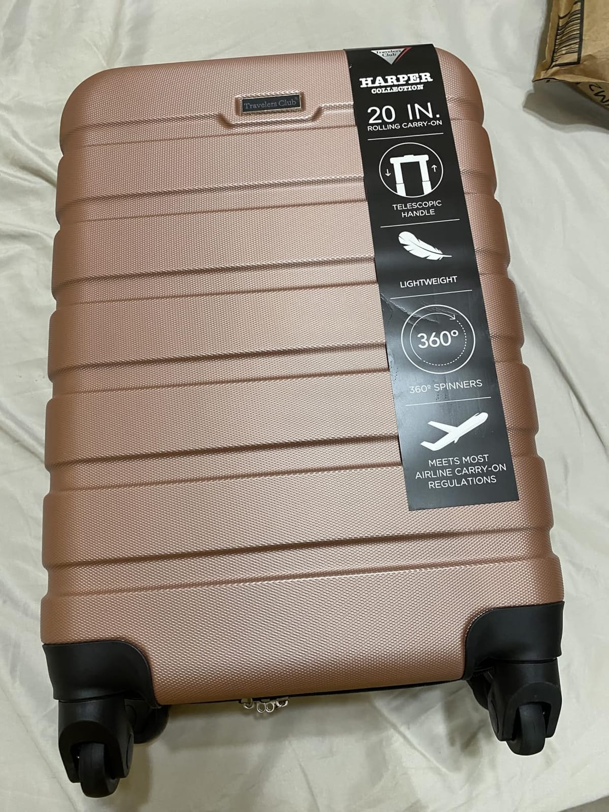 Travelers Club Harper Luggage, Rose Gold, 22-Inch Carry-On customer photo 1